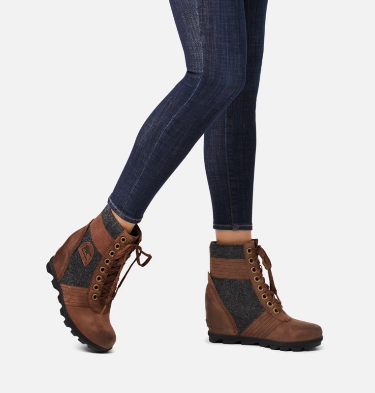 Womens Wedges Brown - Sorel Lexie™ Boot - 253-RVCGKW